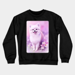 Pomeranian Watercolor Portrait 1 Crewneck Sweatshirt